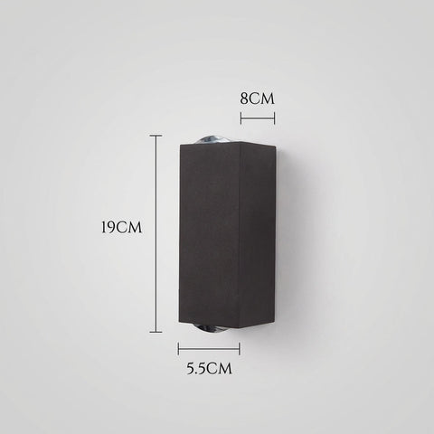 Rectangular LED Outdoor Wall Sconce with Beam Pattern Options