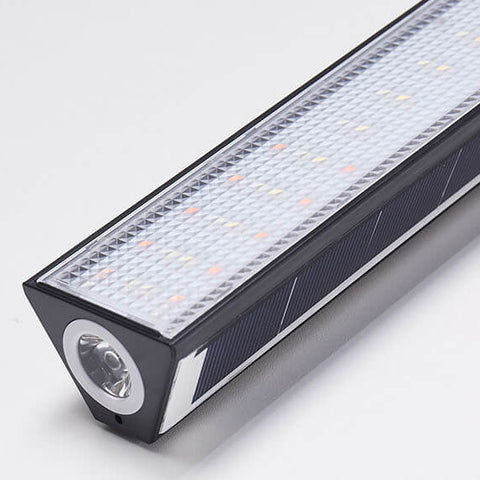 Solar and USB LED Wall Light with Slim Strip Profile for Outdoors
