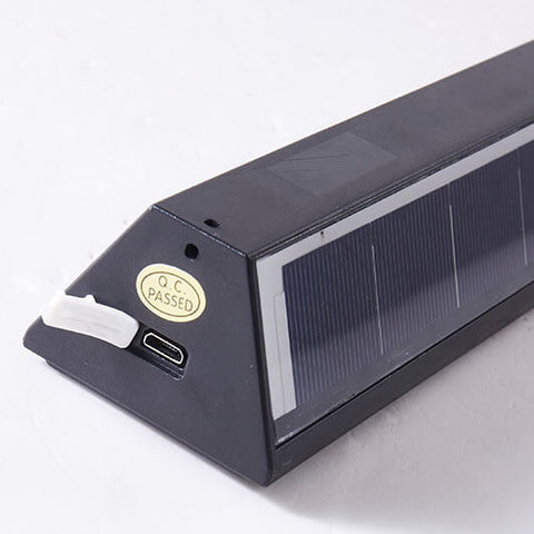 Solar and USB LED Wall Light with Slim Strip Profile for Outdoors