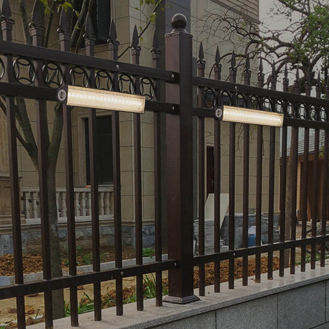 Solar and USB LED Wall Light with Slim Strip Profile for Outdoors