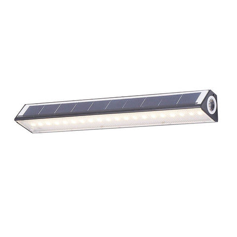 Solar and USB LED Wall Light with Slim Strip Profile for Outdoors