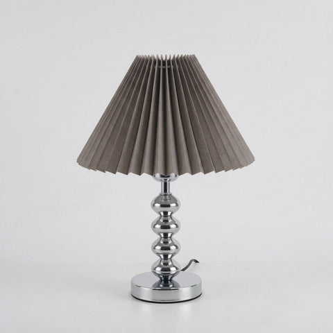 Conical Table Lamp with Pleated Shade