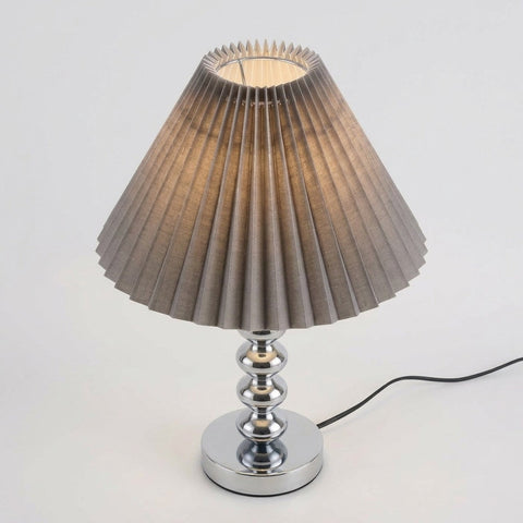 Conical Table Lamp with Pleated Shade