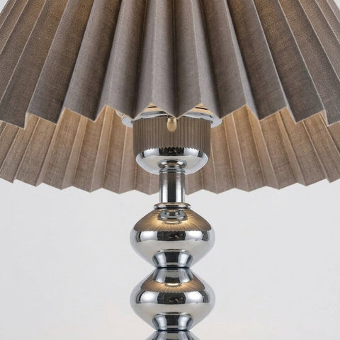 Conical Table Lamp with Pleated Shade
