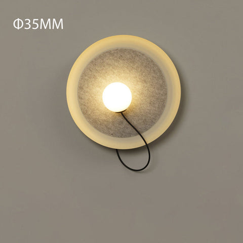 Round Iron Wall Sconce with Adjustable Light