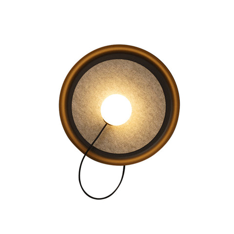 Round Iron Wall Sconce with Adjustable Light