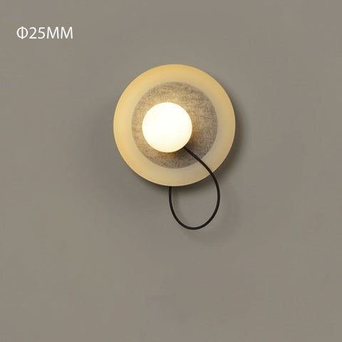 Round Iron Wall Sconce with Adjustable Light