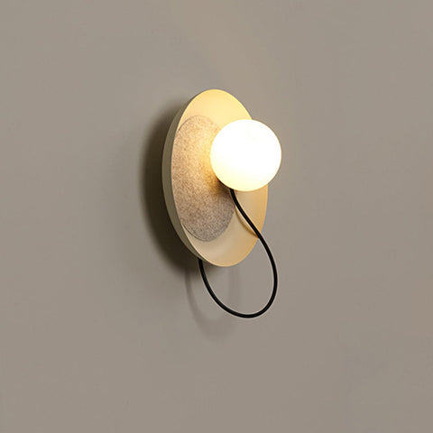 Round Iron Wall Sconce with Adjustable Light
