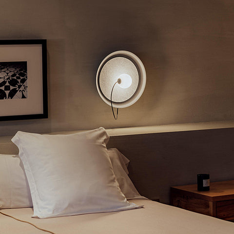Round Iron Wall Sconce with Adjustable Light