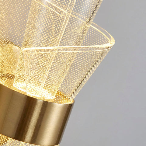 Sculptural Acrylic Wall Light with Integrated LED Illumination and Metal Mount