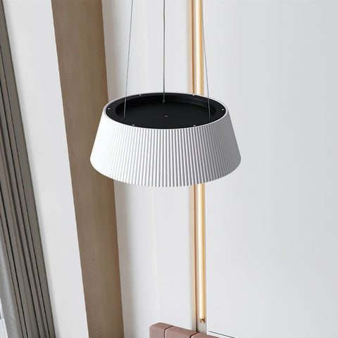 Ribbed Pendant Light with Integrated LED