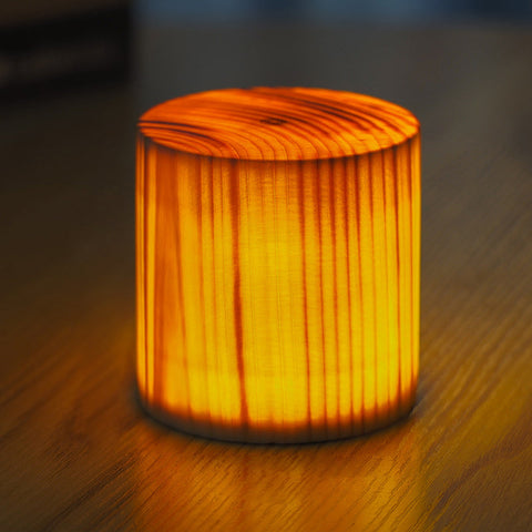 Wood LED Table Lamp with Touch Control and Adjustable Brightness