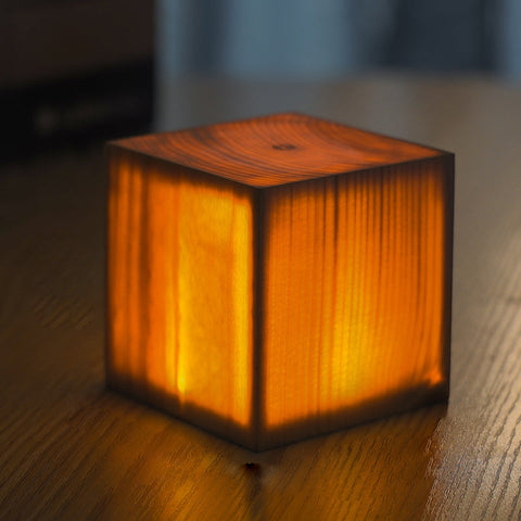 Wood LED Table Lamp with Touch Control and Adjustable Brightness