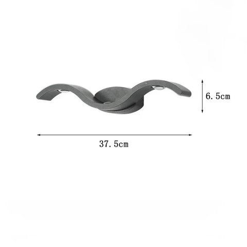 Outdoor Wall Light with Wavy Profile and Weatherproof LED