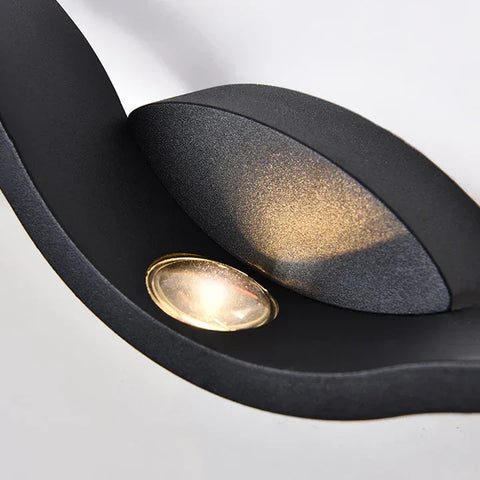 Outdoor Wall Light with Wavy Profile and Weatherproof LED