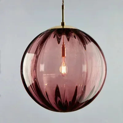 Modern Glass Globe LED Pendant Light for Contemporary Dining and Living Spaces