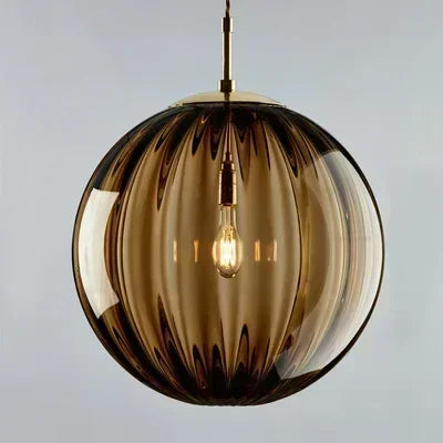 Modern Glass Globe LED Pendant Light for Contemporary Dining and Living Spaces