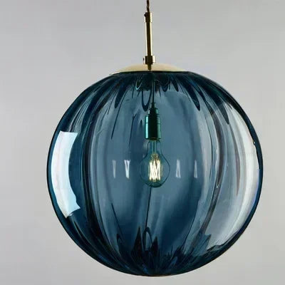 Modern Glass Globe LED Pendant Light for Contemporary Dining and Living Spaces