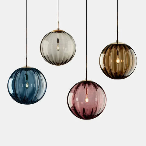 Modern Glass Globe LED Pendant Light for Contemporary Dining and Living Spaces