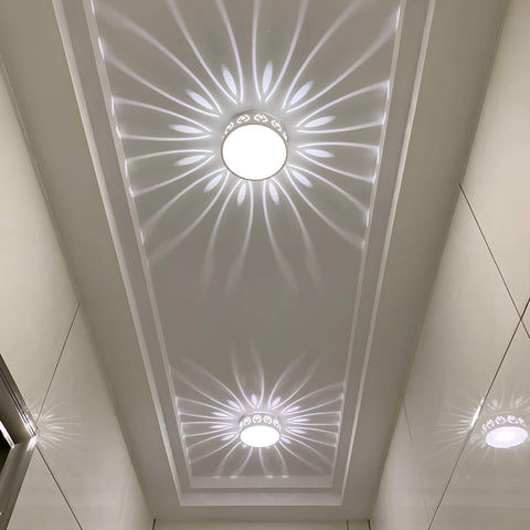 Decorative Cutout LED Ceiling Light with Radiating Pattern Effect