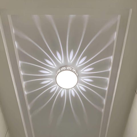 Decorative Cutout LED Ceiling Light with Radiating Pattern Effect