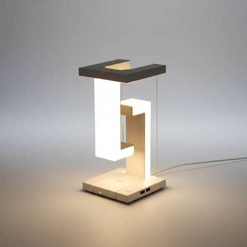 Levitating Touch-Control Table Lamp with Charging Base