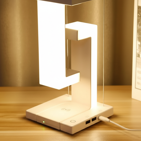 Levitating Touch-Control Table Lamp with Charging Base