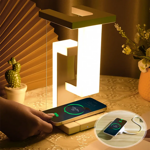Levitating Touch-Control Table Lamp with Charging Base