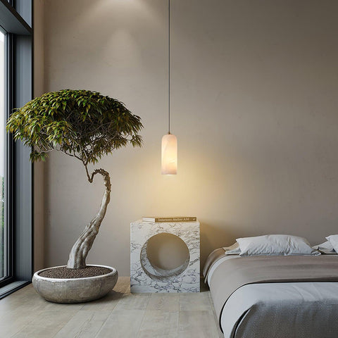 Pendant Light with Alabaster Shade