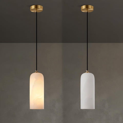 Pendant Light with Alabaster Shade