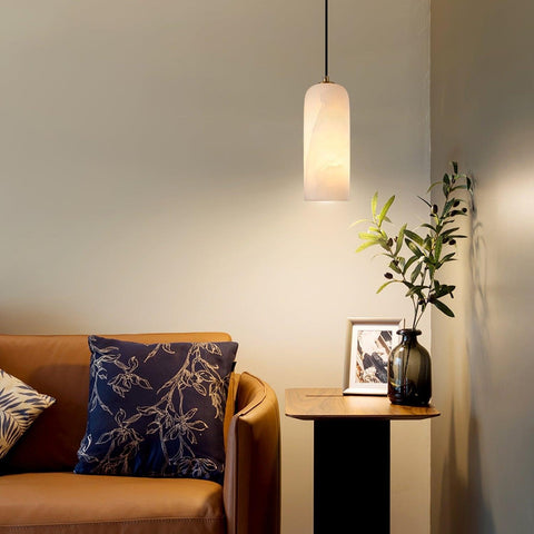 Pendant Light with Alabaster Shade