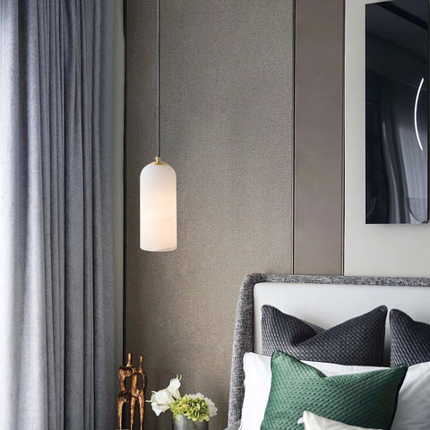 Pendant Light with Alabaster Shade