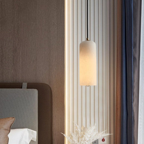 Pendant Light with Alabaster Shade