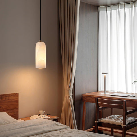 Pendant Light with Alabaster Shade