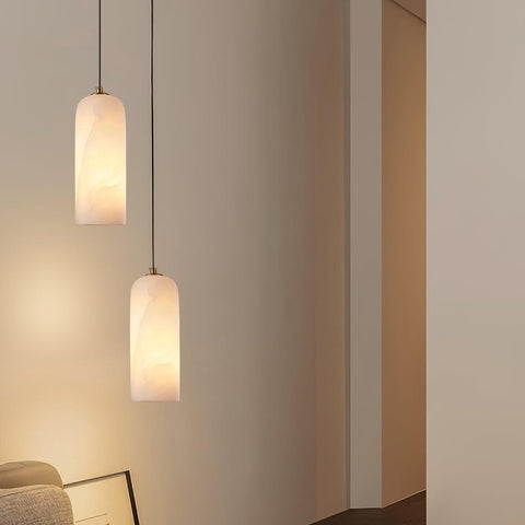 Pendant Light with Alabaster Shade