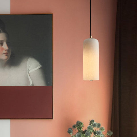 Pendant Light with Alabaster Shade