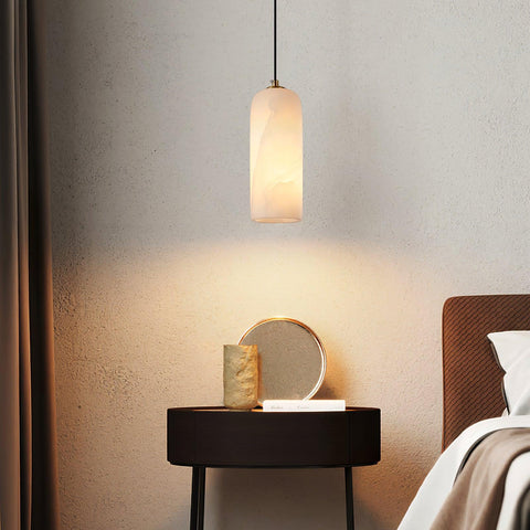 Pendant Light with Alabaster Shade
