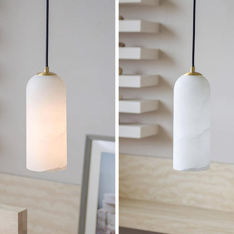 Pendant Light with Alabaster Shade