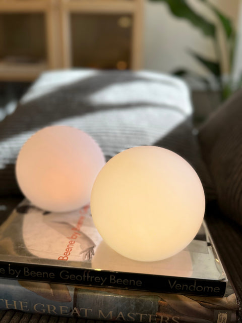 LED Globe Table Lamp with Remote Dimming and Cordless Ambient Lighting