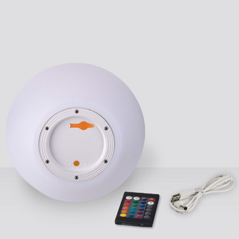 LED Globe Table Lamp with Remote Dimming and Cordless Ambient Lighting