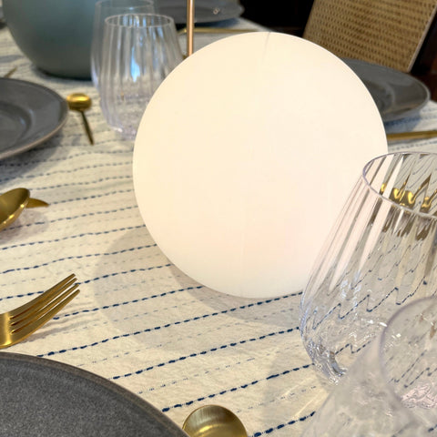 LED Globe Table Lamp with Remote Dimming and Cordless Ambient Lighting