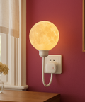 Plug-In Moon Wall Light with Textured Globe Shade — product view