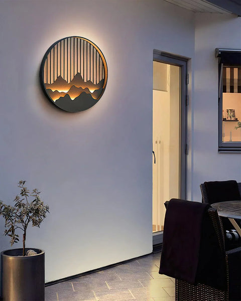 Mountain Landscape LED Outdoor Wall Light