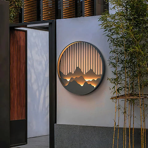 Mountain Landscape LED Outdoor Wall Light