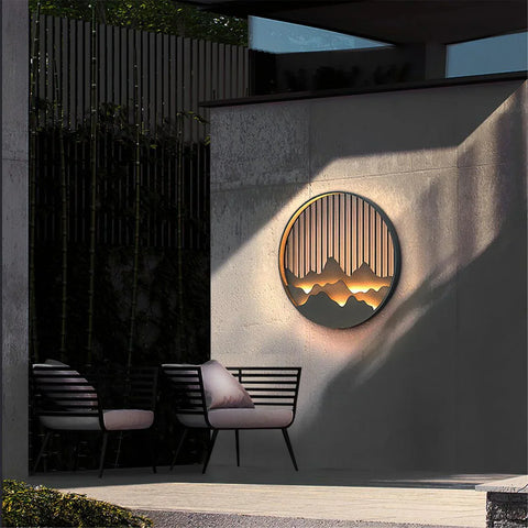 Mountain Landscape LED Outdoor Wall Light