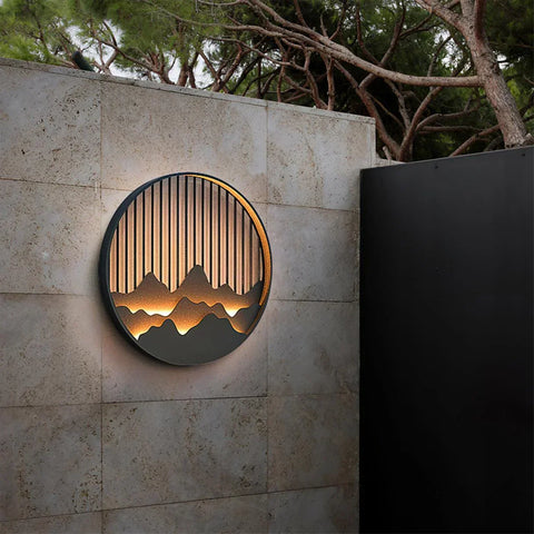 Mountain Landscape LED Outdoor Wall Light
