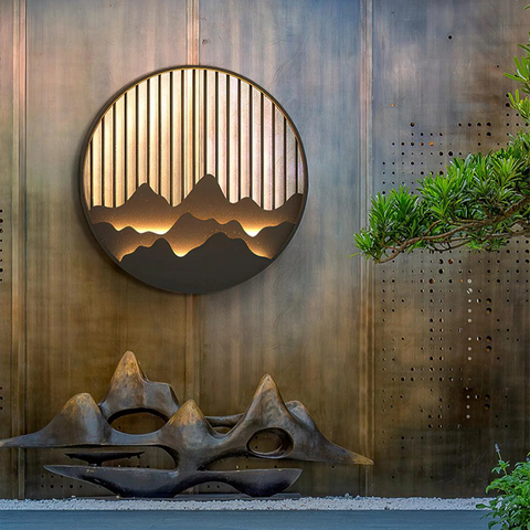 Mountain Landscape LED Outdoor Wall Light