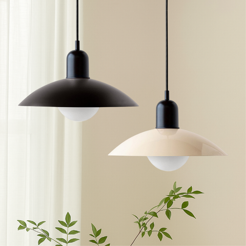 Shallow Dome Pendant Light for Kitchen Islands and Dining Tables