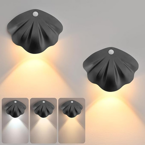 Shell-Shaped Rechargeable Motion Sensor LED Wall Light with Magnetic Mount