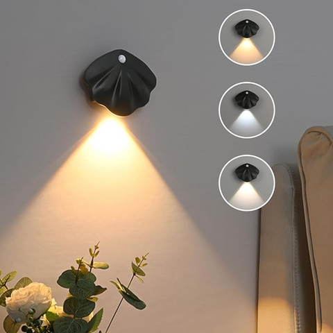 Shell-Shaped Rechargeable Motion Sensor LED Wall Light with Magnetic Mount